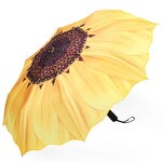 Folding Umbrella Manufacturer - 21" Full Auto 3 Folding Airtel Customized Flower Shape Sunflower for Lady