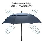 Golf Umbrella Manufacturer - 30 Inch Auto Open 68-inch Oversize Custom Logo Windproof Double Layer