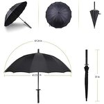 Samurai Umbrella Manufacturer - Supplier Promotional Premium 23 Inches 8 Ribs Japanese Style Automatic Black Cool Katana