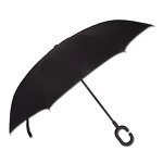 Reverse Umbrella Manufacturer - OEM Promotional Beautiful Inside Out UV Blocking Branded with Logo C Handle for Women