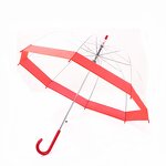 Umbrella Manufacturer - Manual 23" Dome Solid Red Edge Coated Japanese Transparent Custom