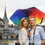 Reverse Umbrella Manufacturer - Custom Design Double Layer Inverted with C-Shaped Handle Anti-UV Waterproof Windproof Straight