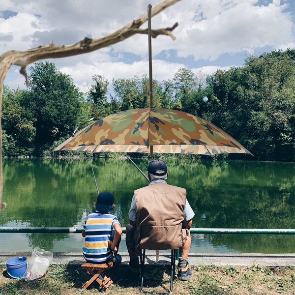 Umbrella Manufacturer - Hunter's Durable Portable Weather-Resistant Mossy Oak Break-Up Country Camo Treestand Roof Straight