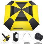 Golf Umbrella Manufacturer - Double Layer Custom Logo 27" Printed Windproof 60 Inch Square