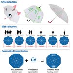 Umbrella Manufacturer - Kids Birthday Party Souvenirs 19" Sublimation Blanks Manual Control Straight Pattern Fan Bottle