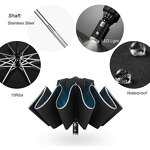 Reverse Umbrella Manufacturer - Free Sample Travel Unbreakable 10 Ribs Windproof Automatic Foldable for Women Men