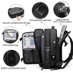 Vacuum Backpack Manufacturer - Air Compression Expandable Carry on with Pump Fit 17.3 Inch Laptop
