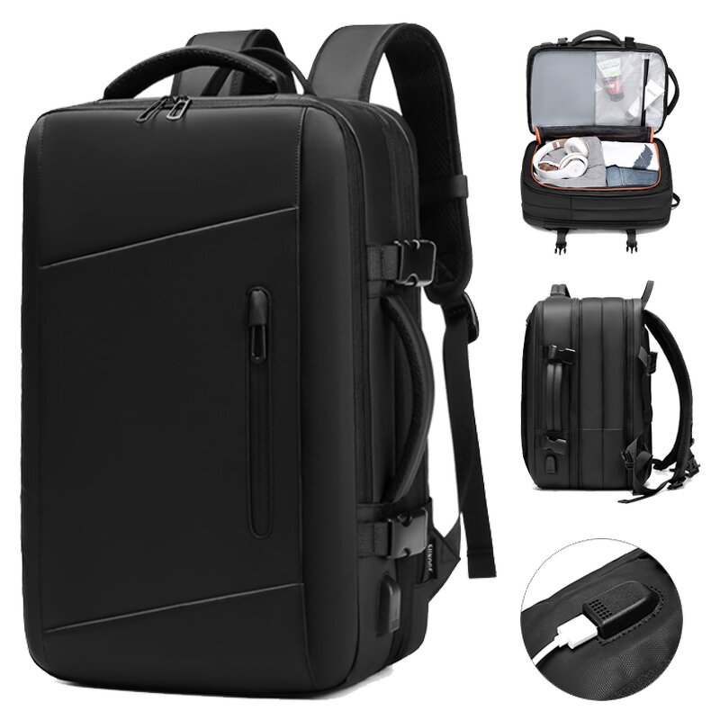Laptop Backpack Manufacturer - Customized Logo Expandable Student Business with USB Charger Eco-friendly Travel
