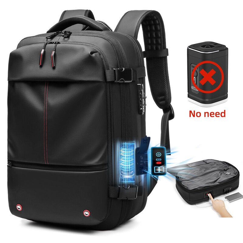 Vacuum Backpack Manufacturer - Air Compression Expandable Carry on with Pump Fit 17.3 Inch Laptop