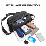 Sling Bag Manufacturer - Men's Shoulder Chest Anti-theft Waterproof Invisible Zipper USB Charging Crossbody for Women Men