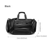 Duffle Bag Manufacturer - Black Oxford Waterproof with Shoes Compartment Cross Body Sling for Men Crossbody