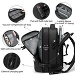 Vacuum Backpack Manufacturer - 2025 Wholesale USB Large Capacity Expandable Travel Waterproof Anti-theft Compression