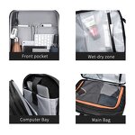 Laptop Backpack Manufacturer - Custom Logo Hard Shell Men Waterproof Morrales Slim Polyester