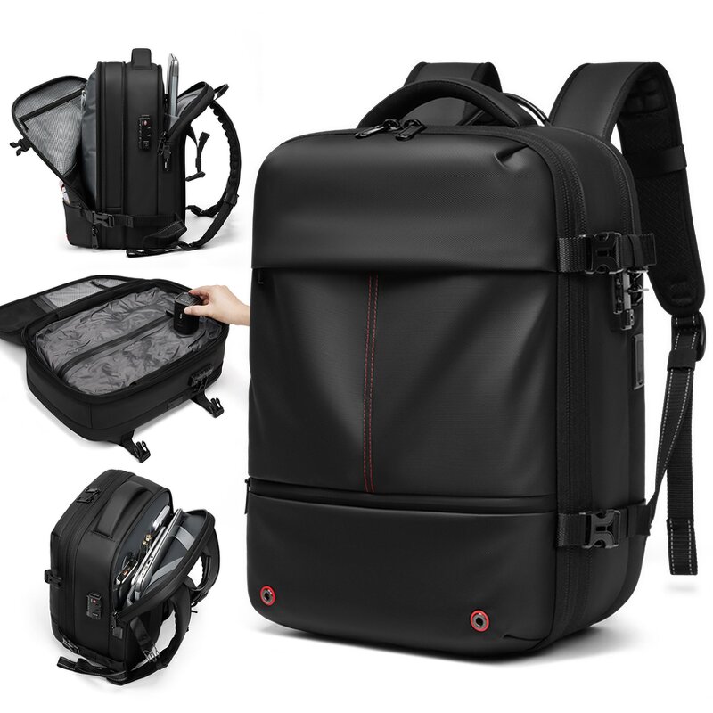 Vacuum Backpack Manufacturer - 2025 Wholesale USB Large Capacity Expandable Travel Waterproof Anti-theft Compression