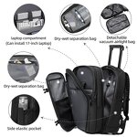 Travel Backpack Manufacturer - 2025 Fashion High Capacity Dry Wet Area Wheeled Oxford with One-touch Vacuum Compression