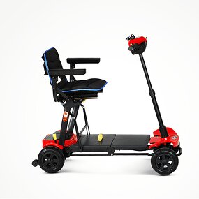 Foldable Electric Mobility Scooter - Handicapped 4 Wheel Adult Auto Folding with Bag for Elderly