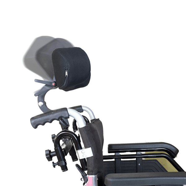Wheelchair Headrest - 2024 Hot Sale Muniu Adjustable Plastic Steel Frame PU Nylon Surface 24129cm Model HR01