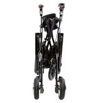 Electric Rollator Walker - MUNIU Lightweight Folding Height Adjustable Seat 8-inch Wheels 100kg Load Capacity 6km/h Speed