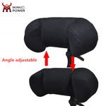 Electric Wheelchair Headrest - Removable Adjustable Spare Part with Plastic & Steel Frame and PU/Nylon Surface for Disabled