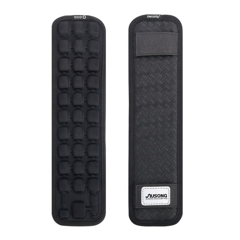 Air Inflatable Shoulder Strap Pad - Triple Row Adjustable Comfortable Black Belt for Backpack Camera Bag