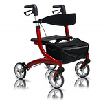 Mobility Walking Aid Frame - Lightweight Medical Four Wheel Folding Rollator Walkers With Seat 8 Inch Wheel for Adults Elderly