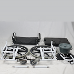 Homecare Nursing Shower Toilet Chair - Muniu Power CKD Frame Aluminum Alloy Heavy Duty Commode Wheelchair for Elderly Disabled