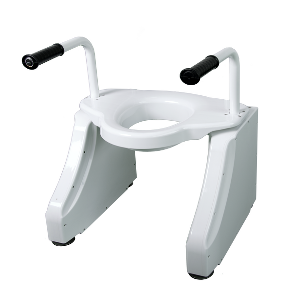 Electric Commode Lift Chair - ABS Material 100kg Capacity Powered Elevating Automatic Toilet Seat Lift for Disabled People