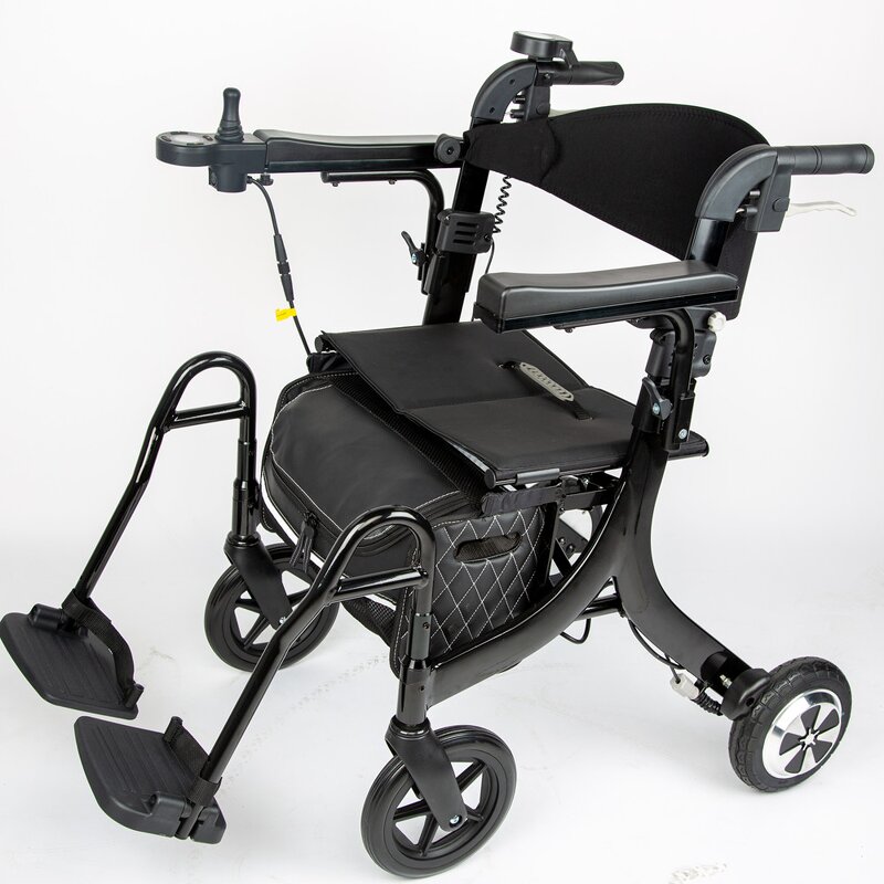 Power Assist Walker Scooter - Best Electric Mobility Rollator With Seat for Senior