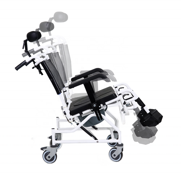 Aluminum Commode Chair - Tilt SKD with Toilet Pot Shower Chair