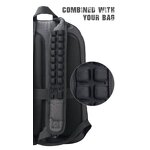 Air Inflatable Shoulder Strap Pad - Triple Row Adjustable Comfortable Black Belt for Backpack Camera Bag