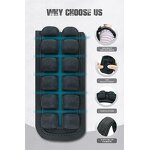 Air Inflatable Shoulder Strap Pad - Triple Row Adjustable Comfortable Black Belt for Backpack Camera Bag