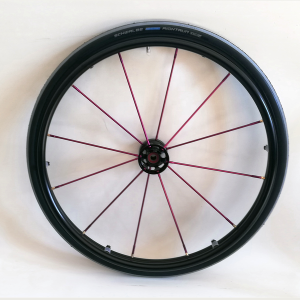Wheelchair Rear Wheel - 24*1 Inch Active Spare Parts Aluminum Spoke with Quick Release for Disabled