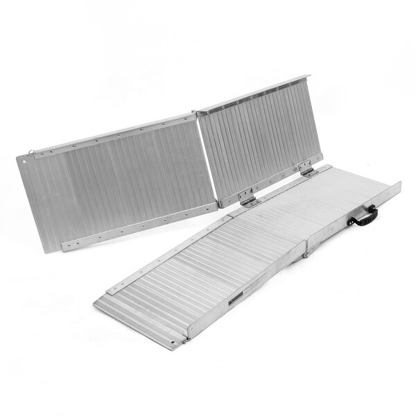 Wheel Chair Ramp - Aluminum Folding Stairs for Bus Car Motorcycle Curb Scooter