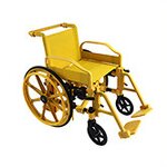 MRI Manual Wheelchair - No Metal Plastic Waterproof Shower Wheel Chair