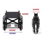 Plastic Wheelchair - Medical MRI No Metal Lightweight Portable for Disabled