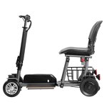 Folding Electric Mobility Scooter - Lightweight Aluminum Frame 4 Wheel 36V/300W Motor 120kg Load for Adults