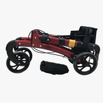 Mobility Rollator Walker - Lightweight Aluminum Folding With Seat for Elderly People Disabled