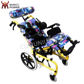 Manual Pediatric Wheelchair - MUNIU for Children with Cerebral Palsy Aluminum Material