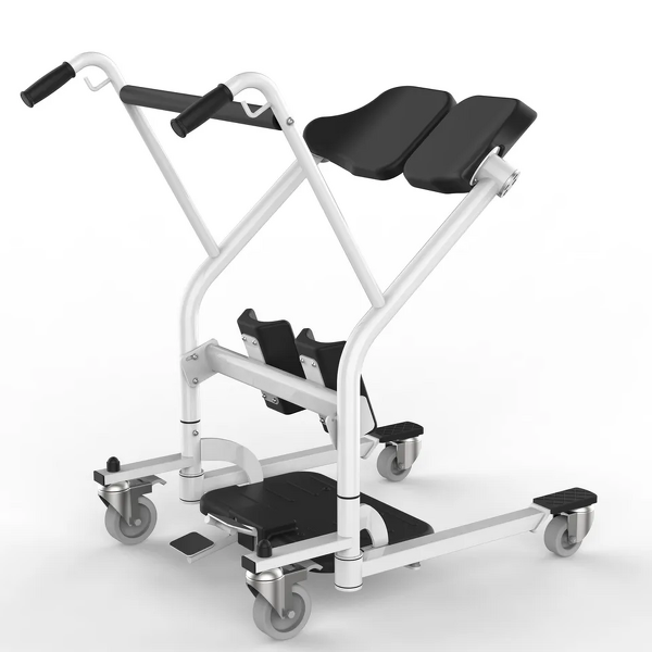 Patient Transfer Chair - Sit to Stand Lift Toilet Commode Wheelchair for Elderly