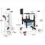Electric Transfer Chair - Multifunction Folding Powered Patient Lifter Shower Commode Chair for the Disabled Elderly