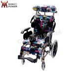 Manual Pediatric Wheelchair - MUNIU Aluminum for Children Reclining with Adjustable Headrest for Cerebral Palsy
