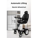 Electric Foldable Scooter Wheelchair - Power Wheel Chair with Elevating Lifting Seat for Disability
