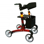 Mobility Rollator Walker - Lightweight Aluminum Folding With Seat for Elderly People Disabled