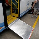 Electric Wheelchair Ramp - Muniu CE Approved Aluminum Model EWR-L1 Max Loading 350Kg for Bus Home Stairs