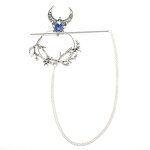 Hairpin Manufacturer - Circle Chain Branch Rhinestone Pan Bun Diamond Slide Metal