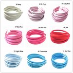 Head Bands Manufacturer - 1cm Thin Candy Women Kids Girls Plastic Hard Plain Satin