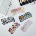 Hair Comb Manufacturer - 19 Teeth Personalized Wide Tooth Hotel Animal Cat Marble