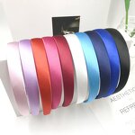 Head Band Manufacturer - Custom 2cm Women Children DIY Plastic Plain Satin Cooling