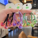 Hair Ties Manufacturer - Ponytail Holders Rope Elastic Kids Baby Bead Bling Two Balls