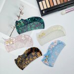 Hair Comb Manufacturer - 19 Teeth Personalized Wide Tooth Hotel Animal Cat Marble